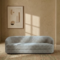 Stylishsimplicity Wood 3 Seater With Upholstery Non Storage Sofa In Beige Colour