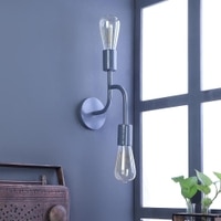 Flute Grey Metal Wall Light
