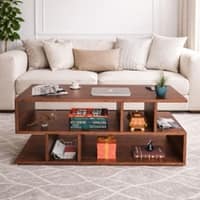 Spydercraft Zig Zag Modern Coffee Table in Columbian Walnut Finish