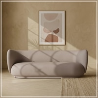 Plushprestige Wood 3 Seater With Upholstery Non Storage Sofa In Grey Colour
