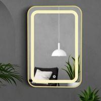 Aluminium LED Rectangular Decorative wall mirror by elegant arts and frames (Mirror size 600X900 mm)