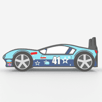 Flash Racer Car Bed In Blue Colour