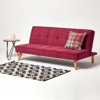 Brower 3 Seater Sofa Cum Bed In Maroon Color