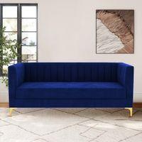 Loris Fabric Sofa - Navy Blue