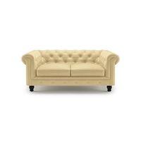 Winchester 2 Seater Leatherette Sofa in Cream Colour