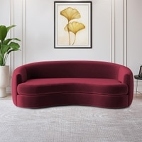 Storn Velvet 3 Seater Sofa in Maroon Colour