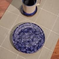 Ireka Home Floral Midnight Serving Platter – Round