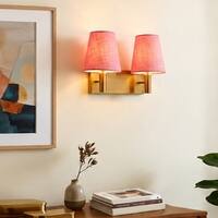 Devansh Metal Electric Wall Light in Gold Colour with Multi Shade Count of 1 Light