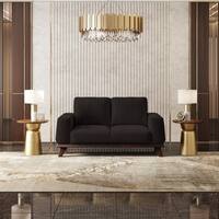 Granada Premium 2 Seater Fabric Sofa in Deep Brown Velvet Colour