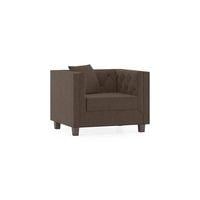 Windsor Essential 1 Seater Fabric Sofa in Daschund Brown Colour