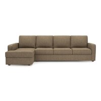 Apollo Compact Sofa (Colour : Dune, Cushion : Hard, Back Type : Regular, Seating Capacity : Left Aligned 3 Seater + Left Aligned Chaise + Ottoman)