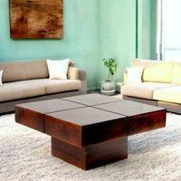 Montreal Sheesham Wood Coffee Table In Walnut Finish