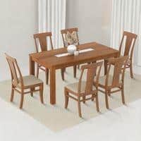 Brighton Xl 6 Seater Dining Table with Fabio Dining Chair Set