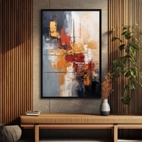 The Castle Decor Modern Abstract Wall Art Framed Painting 20x30 Inch Style 4