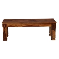 Douglas  Sheesham Wood Bench In Provincial Teak Finish