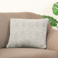 Tagus Ryegrass Cotton Knitted Cushion Cover 16X16 Inches