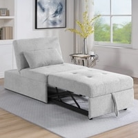 Evenie 1 Seater Pull Out Sofa cum Bed  in Grey Colour