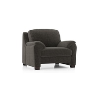 Farina Premium 1 Seater Fabric Sofa in Smoke Grey Colour