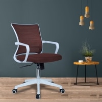 Iinea Mid Back Ergonomic Chair in Brown Colour