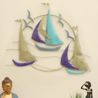 W-Aspen Abstract Metal Wall Decor in Multicolor Set of 1