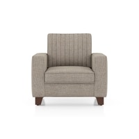 Apollo Neo 1 Seater Fabric Sofa in Mist Brown Colour (Back Height : Regular, Cushion Type : Hard)