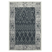 Tarragon Charcoal Solid Woven Wool 8X5 Feet Carpet