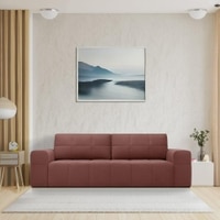 Riyab 3 Seater Fold Out Sofa Cum Bed In Pink Colour