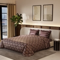 Stoa Paris Satin Comforter Set for King Size Bed 300TC Premium Bedding Ruby Affair