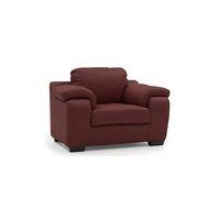 Trissino 1 Seater Leather Sofa in Wine Colour