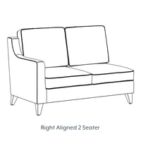 Abbey Sectional Sofa (Colour :Smoke, Cushion:Hard, Seating Capacity : Right Aligned 2 Seater)