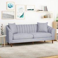 Mid Century Fabric Sofa (Grey)