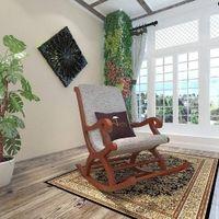Teree Solid Wood Rocking Chair in Grey Colour