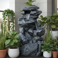 Rock Waterfall Water Fountain For Home and Garden