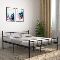 Weaver Metal Queen Size Bed In Black Finish