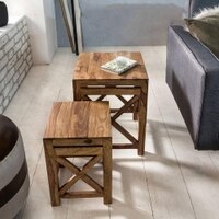 Ashby Solid Wood Nested Tables - Set of 2