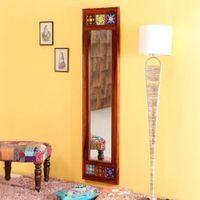 clarke solid wood mirror in honey oak colour