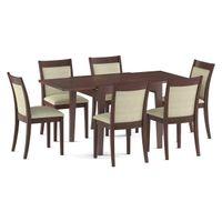 Murphy 6 Seater Dining Table In Dark Walnut Finish