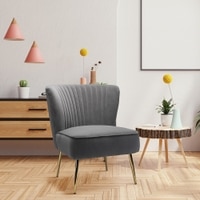 Beato Fabric Accent Chair in Grey Colour