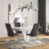 Ingrid Fabric Dining Chair Set Of 2 In Grey Colour
