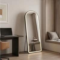 The Artment Black Halo Arch Unbreakable Floor Mirror For Home (150 X 40 CM)