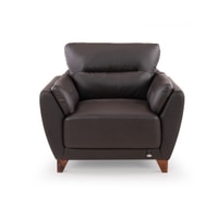 Johanna 1 Seater Leatherette Sole in Choco Brown Colour