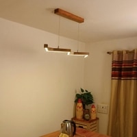 Twist 36 Brown Wooden LED Hanging Lamp