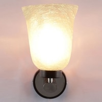 Devansh Metal Electric Wall Light in gold Colour with White Shade Count of 1 Light