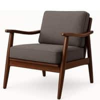 Huxley Solid Wood Accent Chair in Walnut
