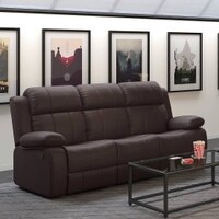 Griffin Recliner Three Seater - Dark Chocolate