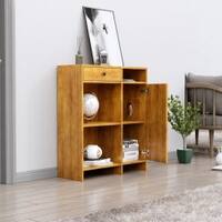 Hexa Red Multipurpose Storage Cabinet With 1 Drawer 1 Door in Giant Wood Colour
