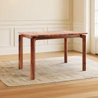 Catria 4 Seater Dining Table In Teak Finish