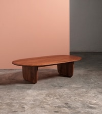 Qwerty Solid Wood Coffee Table In Dark Brown Finish