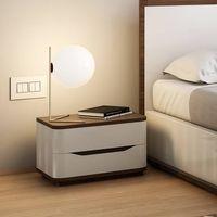 Baltoro Engineered Wood Bedside Table in White Finish