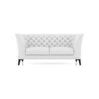 Weston 2 Seater Premium Italian Leather Sofa In Polaris